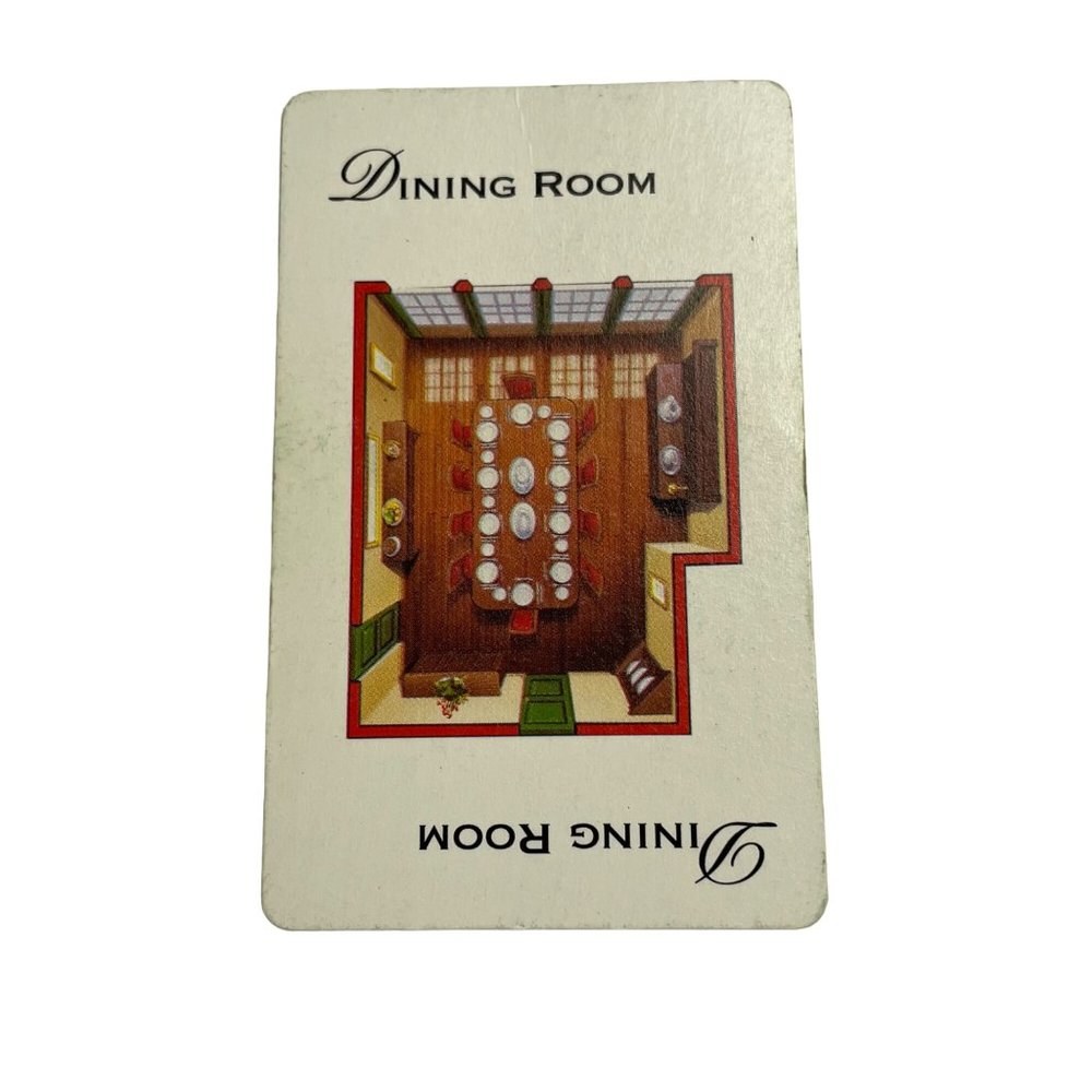 Vintage 1998 CLUE Room Card Dinning Room   Replacement Game Piece u
